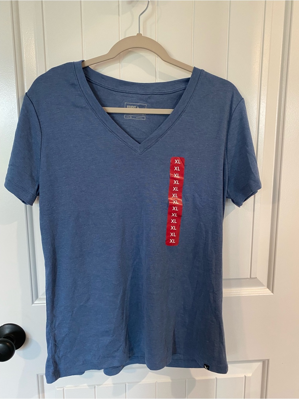 Eddie Bauer Slate Blue V-Neck Short Sleeve Tee